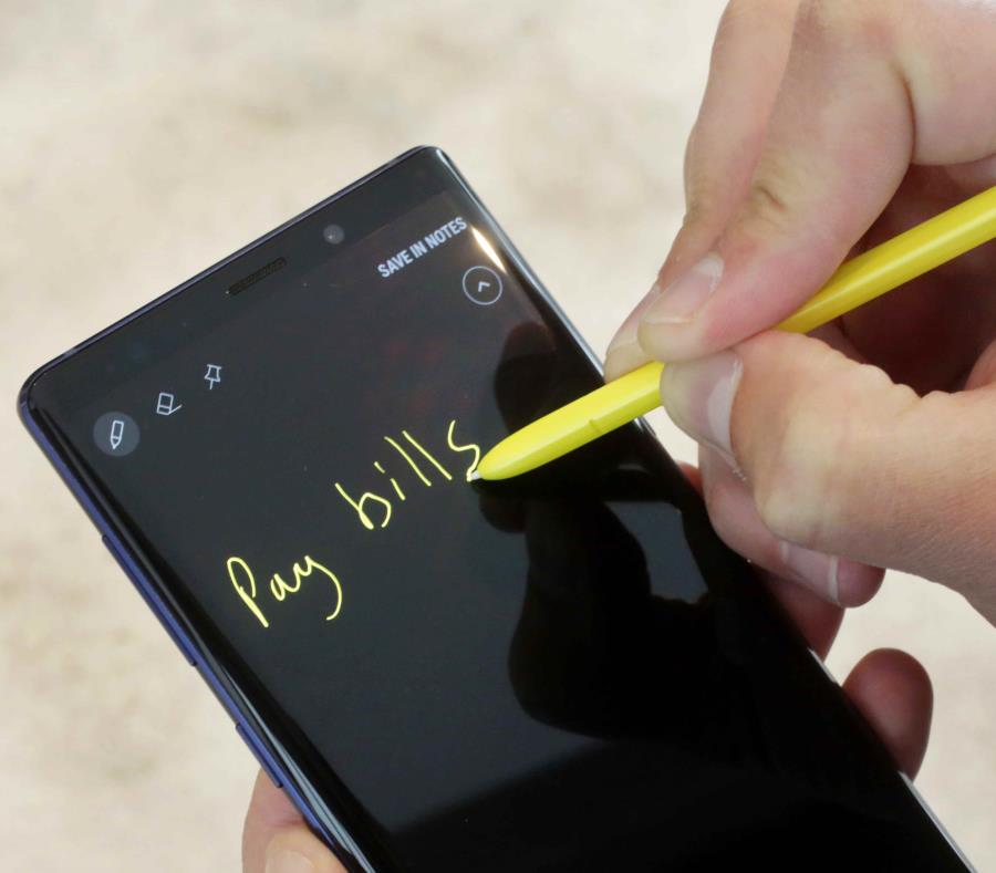 El Samsung Galaxy Note 9 fue presentado a principios de mes en New York. (AP) (semisquare-x3)