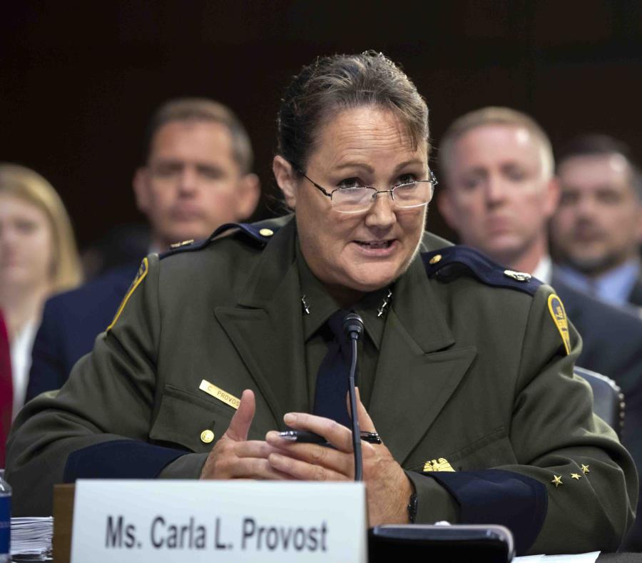 Carla Provost, jefa interina de la Patrulla Fronteriza de Aduanas de EE.UU., durante una audiencia del Senado. (semisquare-x3)