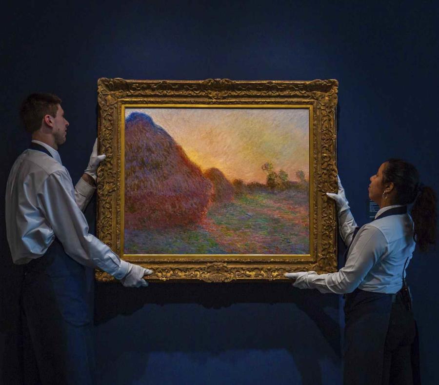 La foto sin fecha distribuida por la subastadora Sotheby's muestra el cuadro de Claude Monet titulado