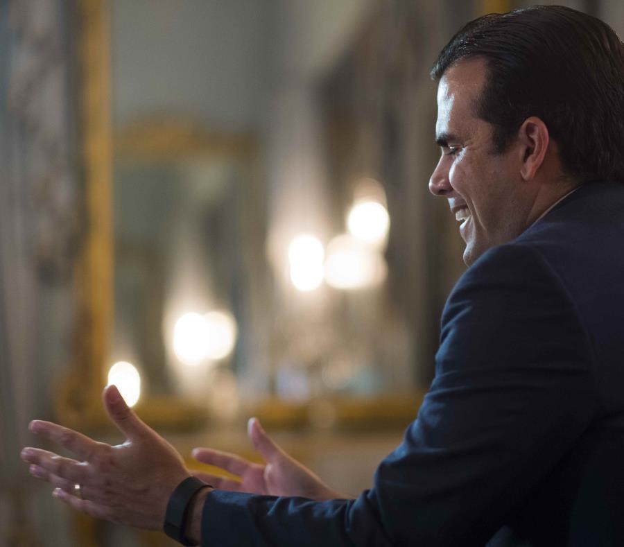 El gobernador Ricardo Rosselló durante una entrevista realizada en La Fortaleza. (GFR Media) (semisquare-x3)