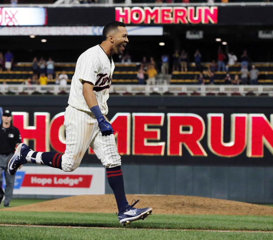 Eddie Rosario, de los Mellizos de Minnesota, ha conectado 23 cuadrangulares en lo que va de campaña, superando sus totales de 2015 y 2016. (semisquare-x3)