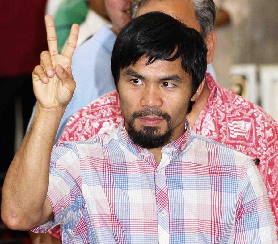 Con la criptomoneda los fans de Pacquiao puedan comprar mercancía exclusiva de su ídolo. (GFR Media) (semisquare-x3)