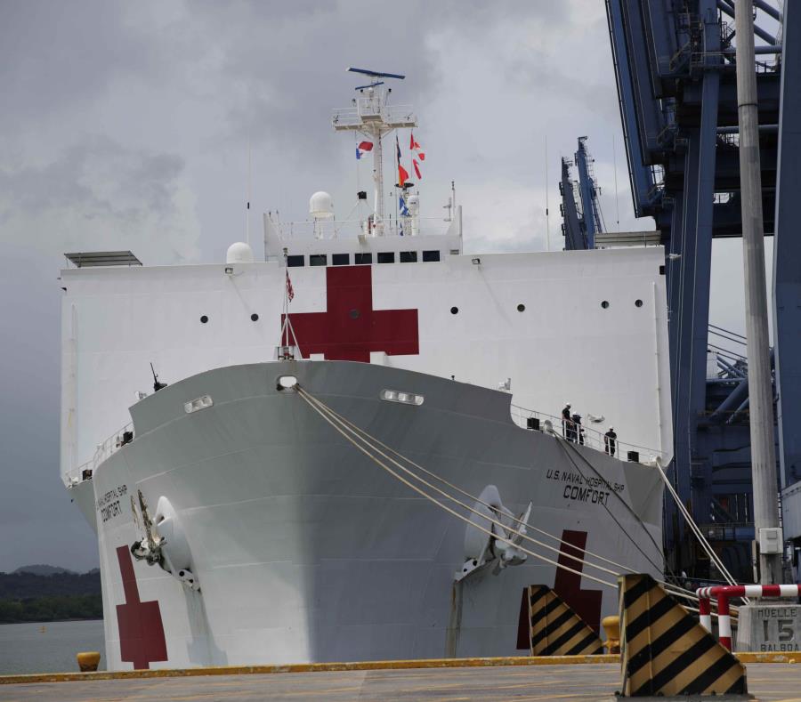 USNS Comfort está en una misión de 11 semanas a varios países sudamericanos afectados por el éxodo de venezolanos. (EFE) (semisquare-x3)