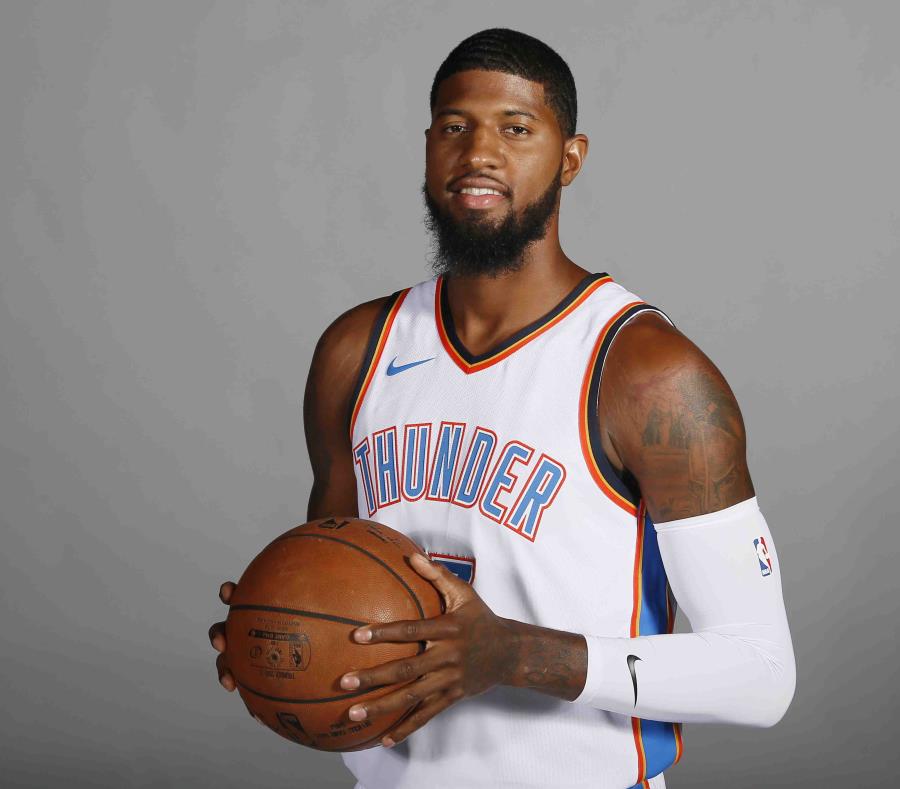 Paul George en una foto de promoción del Thunder. (AP) (semisquare-x3)