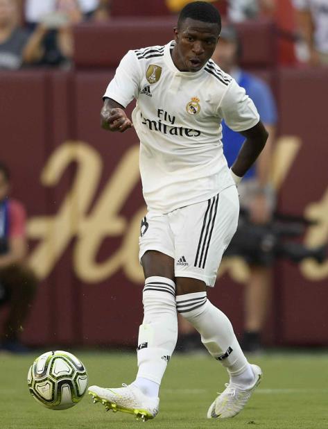 Vinicius durante un partido contra el Juventus en agosto. (AP) (vertical-x1)