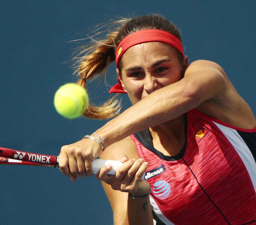 Mónica Puig en acción en el pasado Abierto de Estados Unidos. (AP) (semisquare-x3)