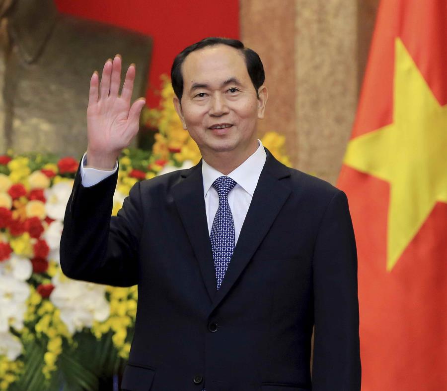 El presidente de Vietnam, Tran Dai Quang, en el palacio presidencial en Hanói, Vietnam. (AP) (semisquare-x3)