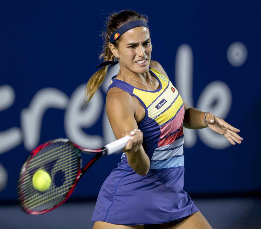 Mónica Puig se retiró de su partido contra la croata Donna Vekic el domingo debido a la lastimadura. (EFE / Miguel Sierra) (semisquare-x3)