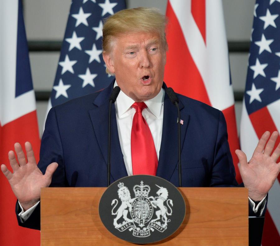 Trump defendió el acuerdo alcanzado el viernes con México para evitar un arancel del 5% que entraría en vigencia el lunes sobre todos los productos mexicanos. (AP) (semisquare-x3)