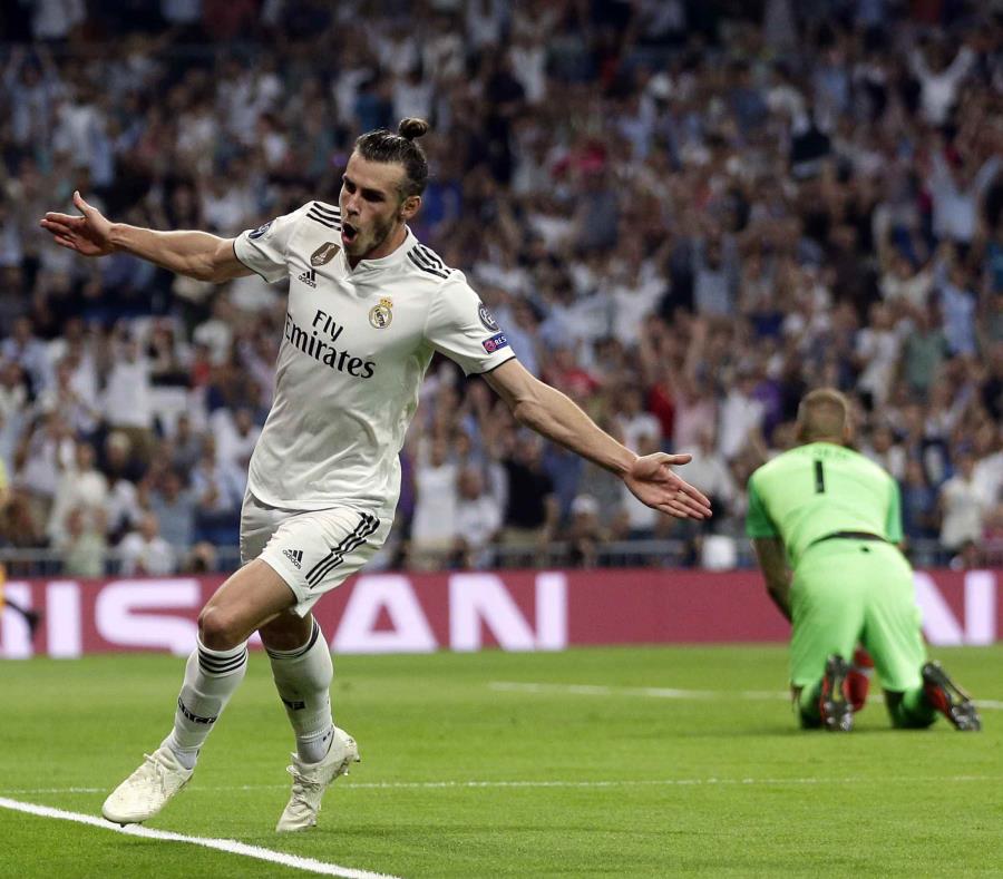 Gareth Bale celebra su gol en el partido. (AP) (semisquare-x3)