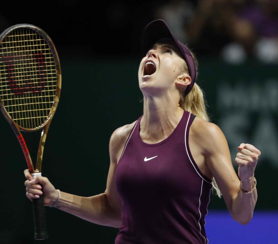 La ucraniana Elina Svitolina celebra tras vencer a Kiki Bertens, de Holanda. (semisquare-x3)