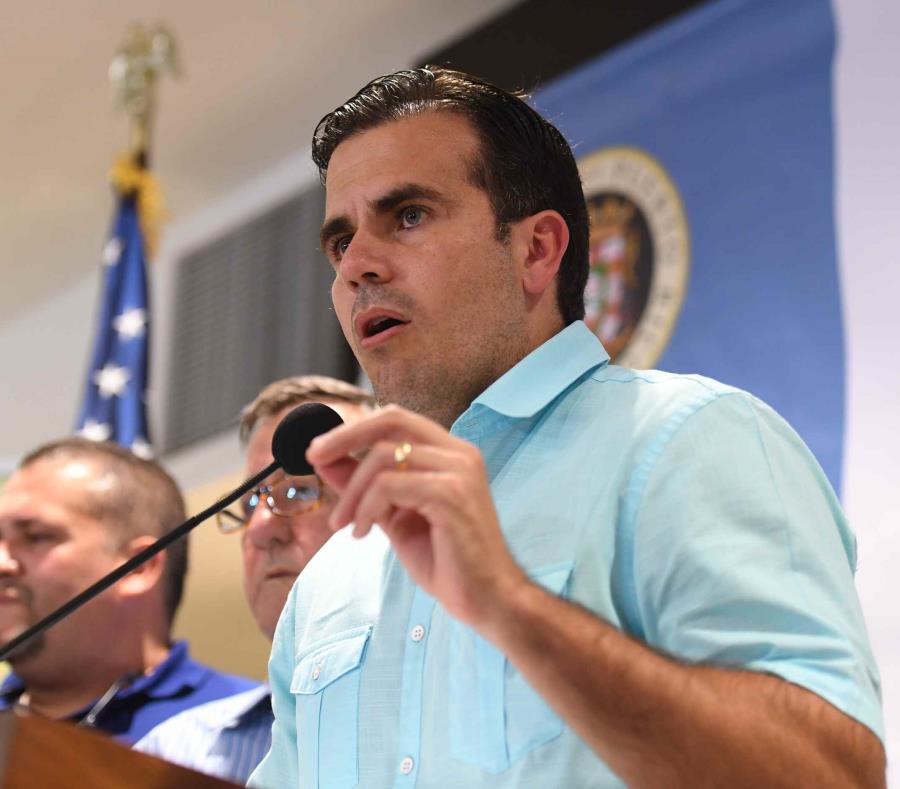 Ricardo Rosselló Nevares durante una conferencia de prensa en Lares. (semisquare-x3)