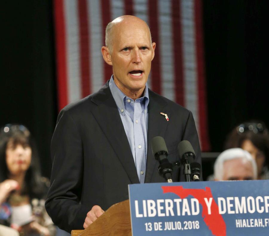 Rick Scott, actual gobernador de Florida y quien aspira a ser senador por el Partido Republicano, ha gastado $66.6 millones en su campaña a eta facha. (AP / Wilfredo Lee) (semisquare-x3)