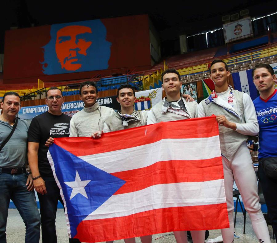 La Selección de florete obtuvo la clasificación a los Juegos Panamericanos de 2019 en Lima, Perú, mediante su actuación en el torneo en Cuba. (Suministrada / Raiko Martín) (semisquare-x3)