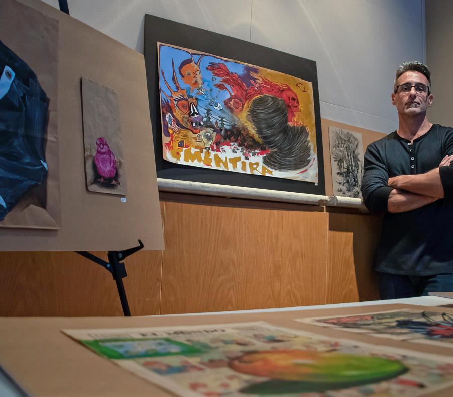 El artista Jorge Vega, conocido como Ibaiko, presentó recientemente su arte mariano en una actividad privada realizada en el Museo de Arte de Puerto Rico. (semisquare-x3)