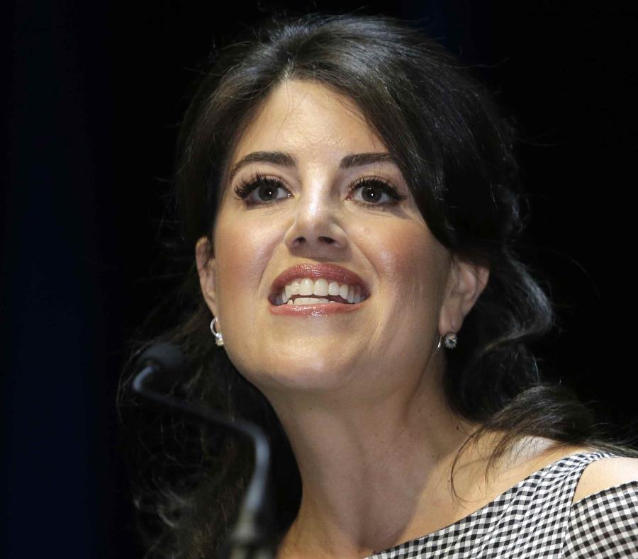 Monica Lewinsky ofreció una conferencia sobre los peligros de Internet. (AP) (semisquare-x3)