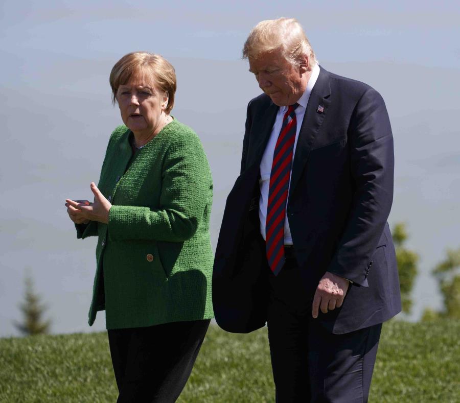 Angela Merkel y Donald Trump. (AP) (semisquare-x3)