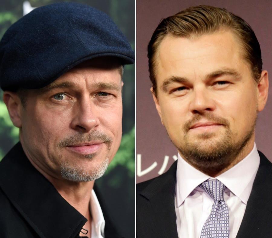 Brad Pitt y Leonardo DiCaprio (derecha). (semisquare-x3)