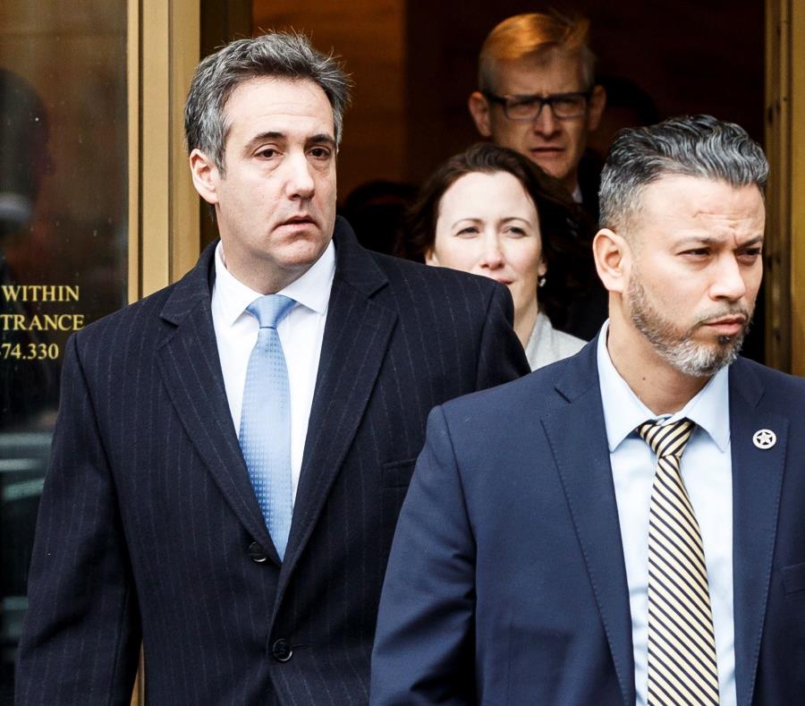 Michael Cohen, a la salida del Tribunal Federal de Estados Unidos en Nueva York. (Agencia EFE) (semisquare-x3)