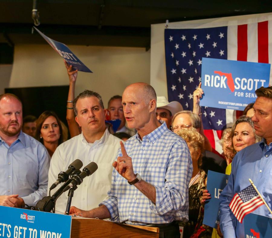 El gobernador de Florida, Rick Scott, se unió a funcionarios y candidatos elegidos a nivel estatal para celebrar los 61 días hasta el día de las elecciones. (Carla D. Martínez / Especial GFR Media) (semisquare-x3)