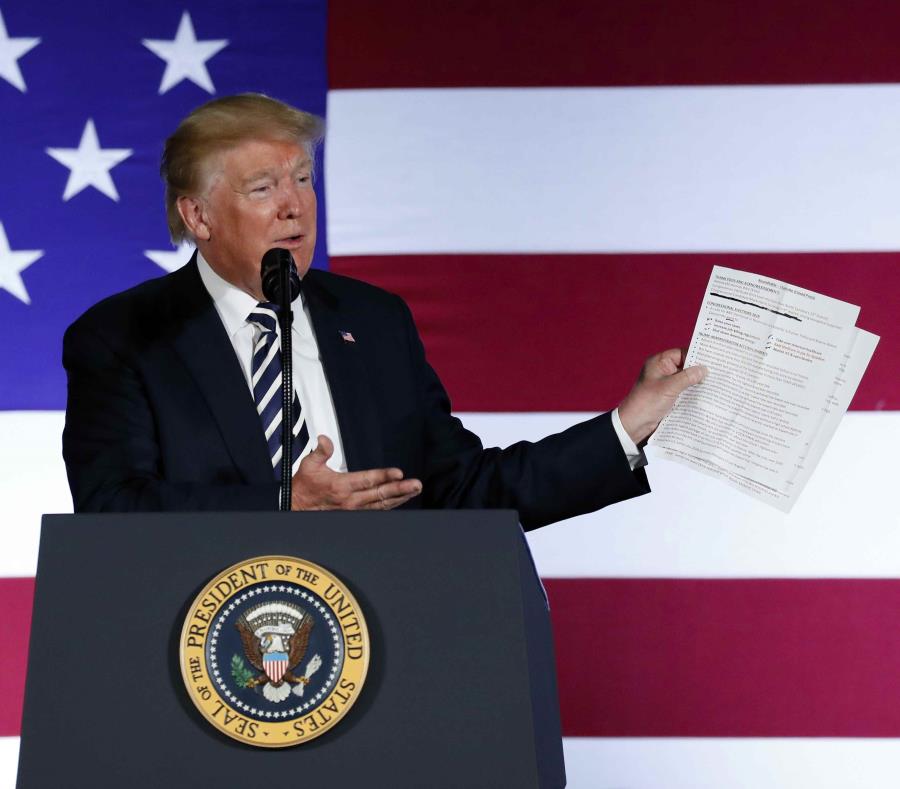 El presidente de Estados Unidos, Donald Trump, elogió la economía y la tasa de desempleo. (AP) (semisquare-x3)