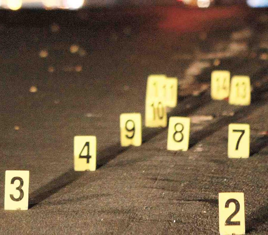 La imagen muestra la identificación de los proyectiles encontrados en la escena de una asesinato. (GFR Media) (semisquare-x3)