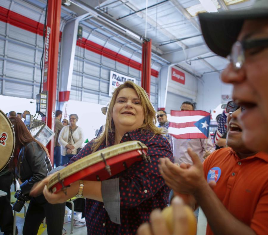 La comisionada residente durante un acto de campaña en Florida (semisquare-x3)