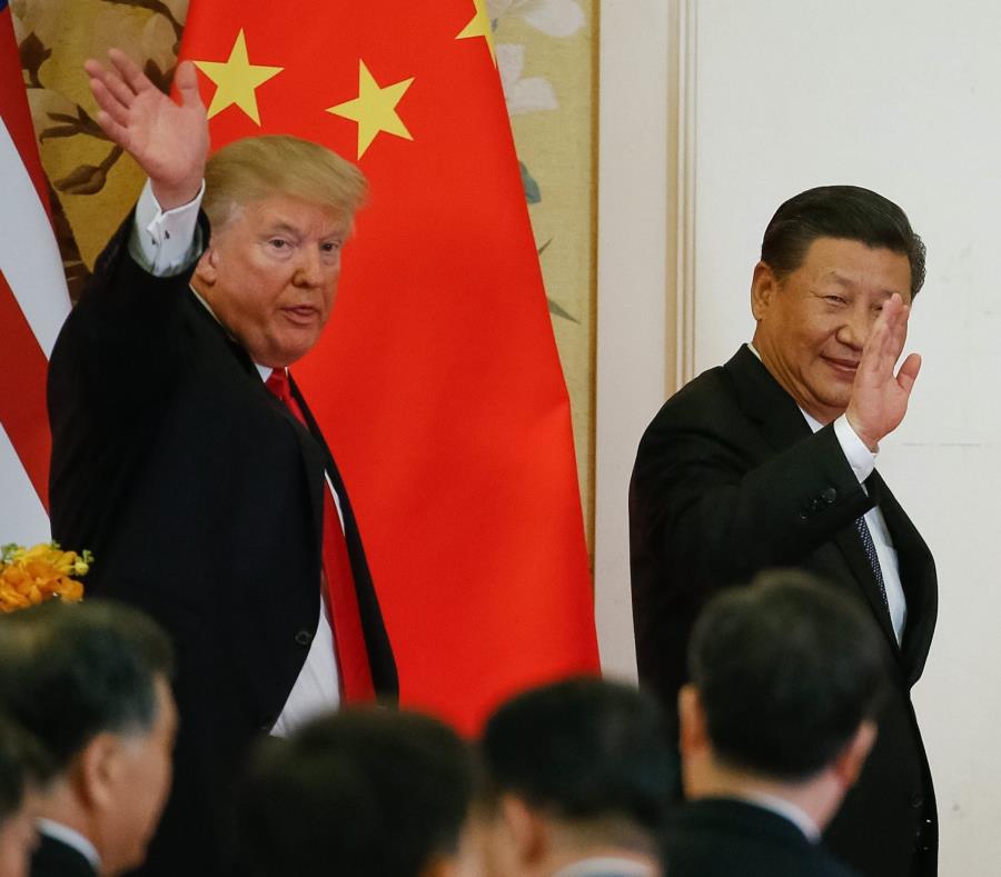 El presidente de Estados Unidos, Donald Trump, y el presidente de China, Xi Jingping (semisquare-x3)