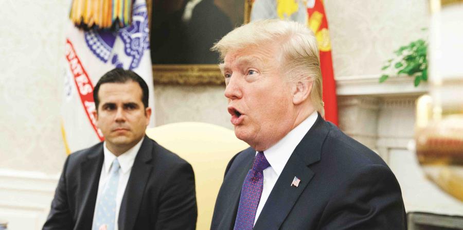 La última reunión del gobernador Ricardo Rosselló Nevares con el presidente Donald Trump ocurrió el 19 de octubre de 2017 en la Casa Blanca. (Archivo / AP) (horizontal-x3)